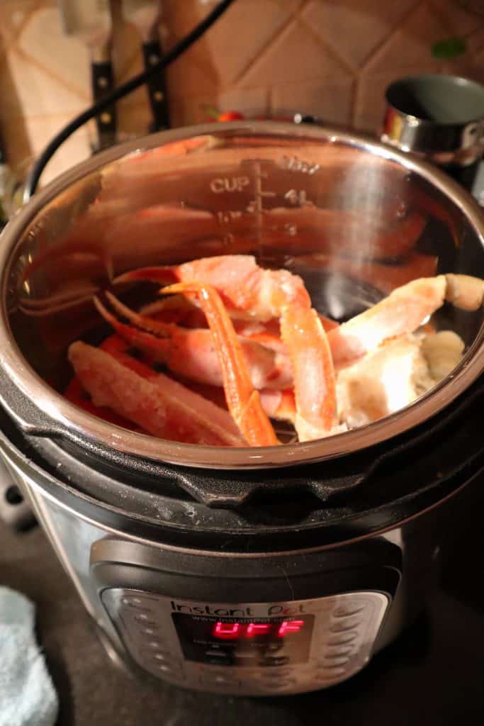 instant pot snow crab legs ready in 4 minutes