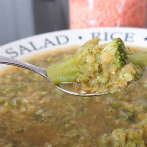 3 ingredient Broccoli-lentil soup