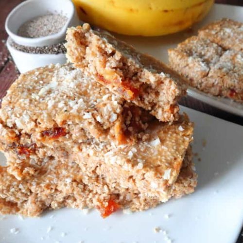 Banana Date Chia Protein Bars Recipe