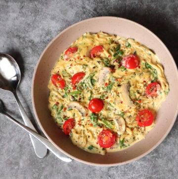 Mushroom and Cheese Ramen Noodles Dairy Free