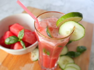 Refreshing Watermelon Basil drink