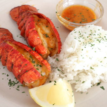 Air Fryer Lemon Garlic Butter Lobster Tails Recipe