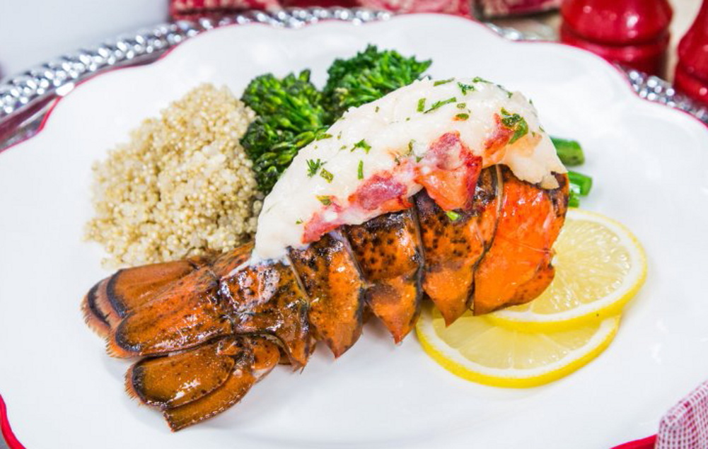 Boiled Lobster Tails with Garlic Lemon Butter - Basil And Bubbly